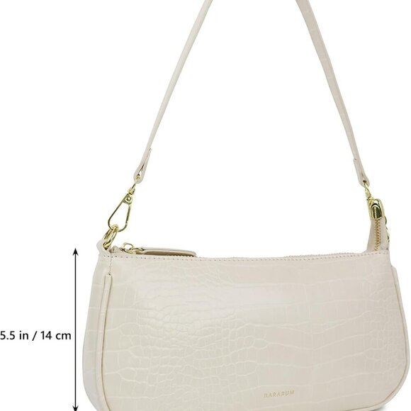 Retro Classic Clutch Shoulder Tote Handbag with Zipper for Women - Picture 4 of 4